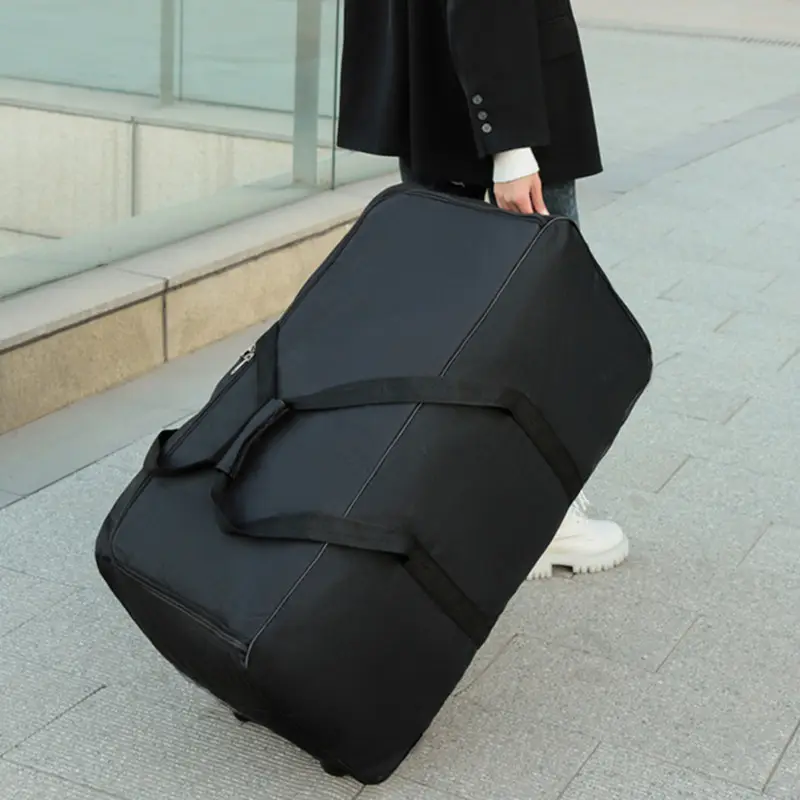 Büyük kapasiteli su geçirmez spor çantaları özel seyahat organizatör bagaj çantası boy ev hareketli saklama çantası tekerlekler ile