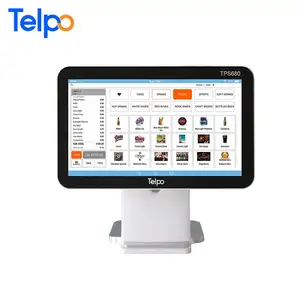 Nieuwe Retail 15.6 "Dual Touch Screen Android/Windows Facturering Pos Terminal Machine Voor Supermarkt