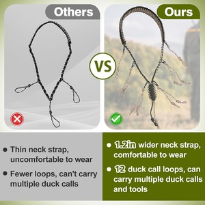Camo <b>Braided</b> Paracord Lanyard Multi Loop Outdoor Field Equipment Organizer Adjustable Strap Camping Activity <b>Accessory</b> Gear - Product Image 4