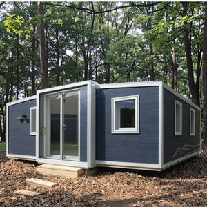 Mini-maison pliable, amovible et réutilisable <span class=keywords><strong>pour</strong></span> toilettes mobiles avec îlot de cuisine et portes suspendues - Product Image 1