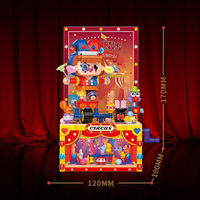 Blocs de construction de cirque, blocs de construction de clown rotatifs, ensemble de briques d'éléphant volant, jouets à mécanisme de liaison pour la décoration de chambre d'enfants