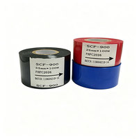 Sampel Gratis Gulungan Foil Hot Stamping Warna Hitam 30mm SCF900 Pita Foil Pengkodean Tanggal Panas Warna Hitam