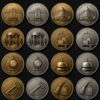 Pièce commémorative 3D personnalisée en relief, pièce de défi Hôtel Grand Heritage, cadeau souvenir de luxe, vente en gros, usine OEM ODM
