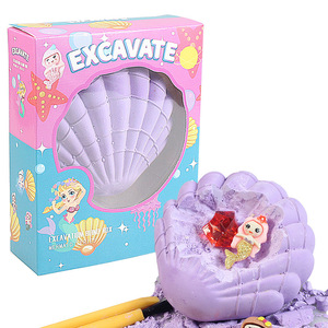 Juguete de Excavación de la <span class=keywords><strong>Serie</strong></span> Sirena en Caja Ciega Arqueológica OEM, Mini Carcasa de Plástico, para Ciencias Preescolares, Gran Venta - Product Image 3