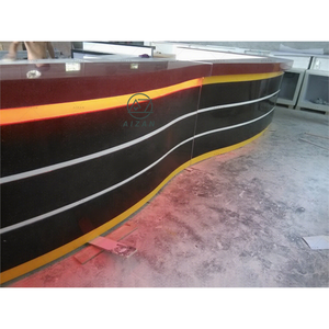 Comptoir de bar contemporain Comptoir de bar grand format Forme incurvée Bar moderne Design pour musique Restaurant Discothèque Cocktail - Product Image 5