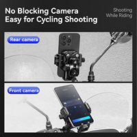 Support de téléphone pour vélo ROCKBROS à 3 griffes, verrouillage mécanique, antichoc, 360° °   Rotation universelle pour moto et vélo