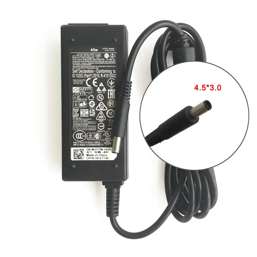 LA45NM140 45W 19.5V 2.31A AC Adapter Charger PowerためDell Latitude 12 13 14 7350 7202 3379 Laptop