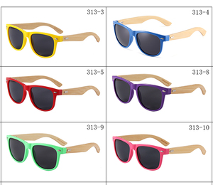 Gafas de sol con montura colorida a la moda barata al por mayor 2024, gafas de sol con protección UV400 y logotipo personalizado, superventas, gafas de sol de Bambú - Product Image 1