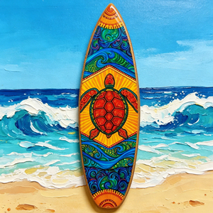 Imán de nevera de recuerdo de Tahití, Polinesia Francesa, con diseño de logotipo personalizado, regalo de <span class=keywords><strong>viaje</strong></span>, de madera MDF, para playa y surf. - Product Image 2
