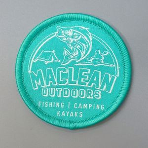 Custom High-Density Damask Woven Patches for Private Iron-On for Textile Bags Shoes Clothing Garments Made Polyester Square - Product Image 1