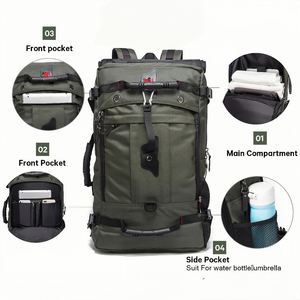 Sac à dos tactique imperméable 2025 en tissu Oxford avec fermeture éclair antivol pour l'escalade, la randonnée et les voyages en extérieur - Product Image 3