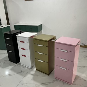 ตู้เก็บของร้านเสริมสวยทันสมัยพร้อมลิ้นชัก 4 ช่องและรถเข็น ทนทาน เป็นมิตรกับสิ่งแวดล้อม เคลื่อนย้ายง่าย สำหรับร้านตัดผม/ร้านทำเล็บ - Product Image 6