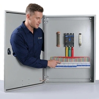 Boîtier de distribution électrique en acier galvanisé étanche IP54 pour montage en surface extérieur, armoire de commande électrique