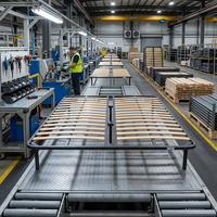 Cadre de lit en métal King Size, sommier à lattes Queen Size, accessoire de rechange pour meubles, compatible avec la fabrication de composants de meubles en usine