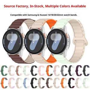 Correa de Reloj Magnética de Silicona de 20 mm y 22 mm para <span class=keywords><strong>Samsung</strong></span> <span class=keywords><strong>Galaxy</strong></span> <span class=keywords><strong>Watch</strong></span> 7 FE 6 4 5pro Watch6 4 Classic Gear S3 <span class=keywords><strong>Active</strong></span> - Product Image 2