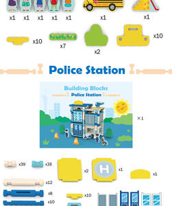 Jeu de <span class=keywords><strong>construction</strong></span> éducatif en bois pour enfants CE CPC, jouets de simulation <span class=keywords><strong>PC</strong></span>, blocs de <span class=keywords><strong>construction</strong></span> à assembler soi-même avec structure à mortaise et tenon - Product Image 2