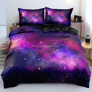 Astral đầy màu sắc 3D thiết kế sợi nhỏ vải Duvet cover sets giá rẻ nhà dệt tấm ga trải giường với gối trường hợp - Product Image 2