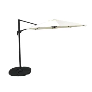 Mini Roma Umbrella Outdoor Aluminium Offset Roma Hanging Umbrella Outside Patio Umbrellas Parasol Garden Steel & Aluminium 3M