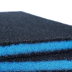 45X4 5X 4cm30ppi黒と青の活性炭メディアフィルターフォーム/水槽用水族館スポンジ