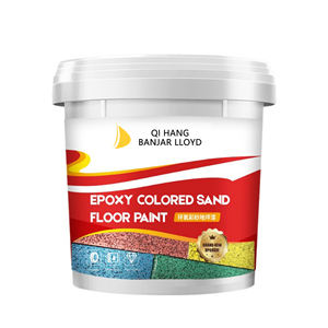 Peinture de sol liquide à base d'eau effet marbre, revêtement époxy sable coloré pour sols d'usine, d'entrepôt et de maison - Product Image 1