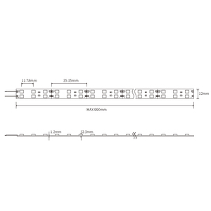 Công suất cao 18 wát/mét 12mm PCB DC12V 2835 SMD 3000K 4000K 168LED/M 1M LED cứng nhắc thanh ánh sáng - Product Image 3