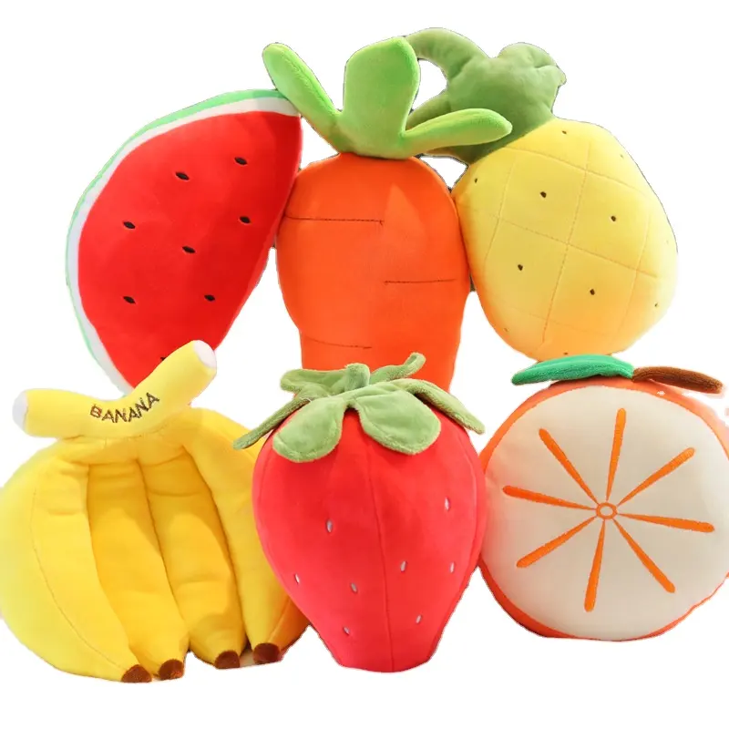 20cm mini small fruit series plush toy gift Creative strawberry banana orange apple carrot cherry Kawaii Stuffed animal Toys