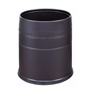 Cylindrical Waste Bin Stainless Steel Colorful Indoor Hotel Bathroom Trash Can Set - Product Image 2