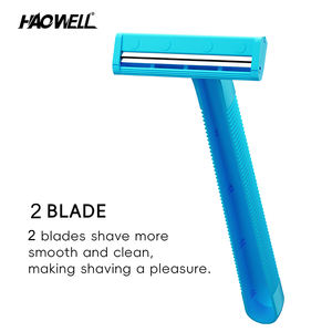 China Ningbo 2 Twin Blade Razor Desechable <span class=keywords><strong>Afeitadora</strong></span> de afeitar económica para hombre con Mango antideslizante Hoja de acero inoxidable 24PCs Tarjeta de suspensión - Product Image 2