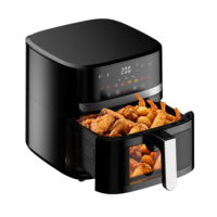 Friteuse à air numérique à écran tactile grande capacité 5L 5.5L avec poignée, boîtier personnalisable et coloré, idéale pour la maison - Offre Spéciale