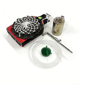 Kit de torche de soudage à soufflet d'air 5 pièces/ensemble, type pédale, avec soufflet en cuivre, pot à huile, poignée en fer, soufflet en cuir et plastique, pour la fusion de métaux et l'or - Product Image 2
