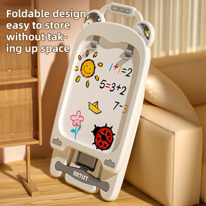 Lavagna da Disegno Bifacciale per Bambini XST, Set Educativo <span class=keywords><strong>con</strong></span> <span class=keywords><strong>Luna</strong></span> e Stelle, Giocattolo in Plastica ABS, Lavagna Bianca e Nera, 3 Colori - Product Image 5