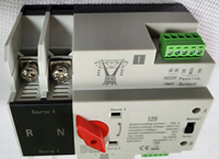 Commutateur de transfert automatique monophasé industriel 2P 6 KA, contrôleur ATS 63A 100A 125A 230V double alimentation