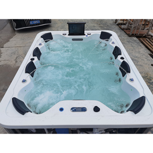 AOWO Jacuzzi <span class=keywords><strong>de</strong></span> Hidromasaje Grande <span class=keywords><strong>para</strong></span> 8-10 Personas, <span class=keywords><strong>Spa</strong></span> Exterior <span class=keywords><strong>de</strong></span> Acrílico <span class=keywords><strong>para</strong></span> Jardín y Uso Comercial - Product Image 2