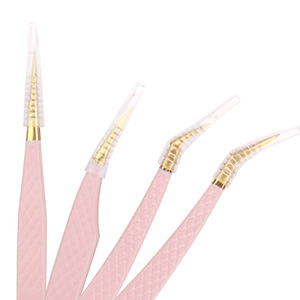 แหนบติดขนตาปลอมและต่อขนตา ทำจากสแตนเลส ทนทาน ลายปลาทองสีชมพูอ่อน สำหรับงานต่อขนตาที่ต้องการความแม่นยำ - Product Image 2