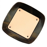 Boîte de rangement créative pour cosmétiques et soins de la peau, organisateur de bureau pliable en cuir Crazy Horse, style minimaliste moderne