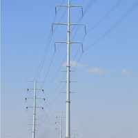 Tour monopode autoportante en acier pour télécommunications, galvanisée à chaud, pour postes de commutation et tours de communication aéroportuaires à tube unique