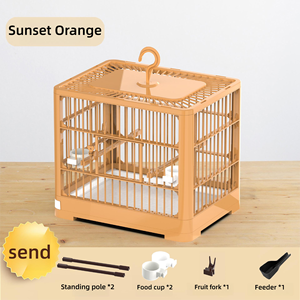 Vente flash Grande <span class=keywords><strong>cage</strong></span> à oiseaux portable pliable <span class=keywords><strong>Cage</strong></span> extérieure pour petits oiseaux Perruches Pinsons <span class=keywords><strong>Cage</strong></span> en plastique de haute qualité - Product Image 2