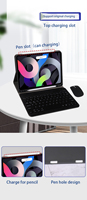 Clavier sans fil à 78 touches, taille standard, étanche, USB 3.0, rétroéclairage LED, pour iPad Pro 11/10.9 Air 4/5 Mini, avec emplacement pour stylet, nouveau boîtier