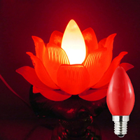 Ampoule LED en forme de bougie E12/e14 pour bouddha, lampe à économie d'énergie, lampe bouddhiste pour mariage chinois