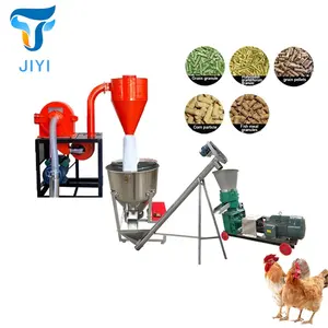 JY Machinery 200kg/Hour Animal Feed Pellet Processing Machine Efficient 220v Motor Cattle Feed Plant Metal Livestock Production