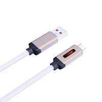 Cable USB Tipo-C de Carga Rápida con Diseño Iluminado y Trenzado de Nailon con Luces LED