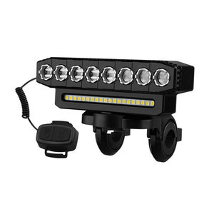 Luz delantera LED de alto brillo para bicicleta, bocina de alto Decibelio, conducción nocturna, iluminación para bicicleta de montaña al aire libre, fuente de alimentación, batería - Product Image 5