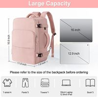 Sac à dos de voyage léger pour femmes Port de charge USB étanche sac à dos décontracté pour collège/travail vol sacs à dos pour ordinateur portable