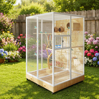 Cage à oiseaux durable et grande, volière en bois d'intérieur, maison à oiseaux pratique pour les perroquets, les animaleries et l'usage domestique