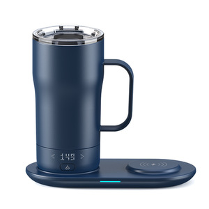 ISStapromo Cadeaux Bouteille d'eau intelligente personnalisée avec affichage de la température LED Tasses à café Chauffe-chargeur combiné sans fil - Product Image 3