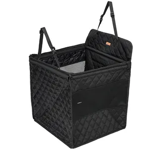 Venta al por mayor ajustable de lujo perro asiento de coche cama estilo moderno plegable impermeable pequeño mascota asiento de coche hamaca - Product Image 1