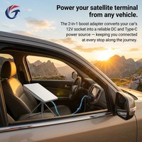 Nouvel adaptateur de voiture mini-booster 90W, entrée 12-24V vers sortie CC 30V, double port USB-C PD 27W, prise allume-cigare pour Starlink Mini