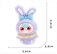 Kawaii mignon dessin animé artisanat bonne chance figurines résines mini poupées figures humaines lapin bébé soeur fille tête 3d personnes sculpture