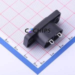 DB-8-7S1 AC Power Connector Through hole Component (THT) Connector IEC 320-C8 1 2 Panel Mount - Product Image 2
