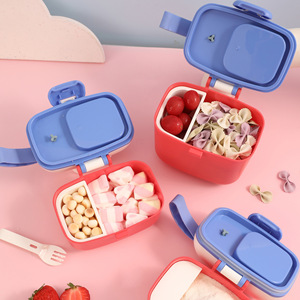 Tedermei Baby Food Container <b>Large</b> Square Airtight Portable For Travel With Divider 0-12 Months - Product Image 2